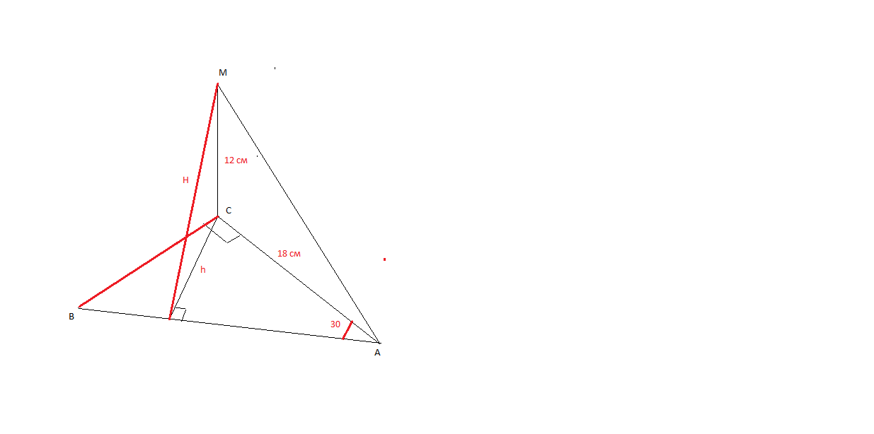 Ас вс ас tg. Угол треугольника на плоскости. Прямой треугольник с углом 30. Прям трекгол 30 градусов. В треугольнике АВС угол с прямой а 30.