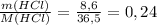 Изображение к ответу BaCO3+ 2HCl--> BaCl2+ CO2+ H2O1) m чистого(BaCO3)= m технического* ω (BaCO3)= 24,6 г* 0,2=4,9 г2) v(BaCO3)=  = = 0,025 моль3) v(HCl)=  моль4) BaCO3- в недостатке (т.к по уравнению на 2 ню HCl необходимо было бы 0,12 моль BaCO3, а у нас его всего 0,025 моль), значит расчеты ведем по нему: 5) v(CO2)=v(BaCO3)= 0,025 моль6) V(CO2)= v(CO2)*Vm = 0,025 моль*22,4 г/моль= 0,56 л