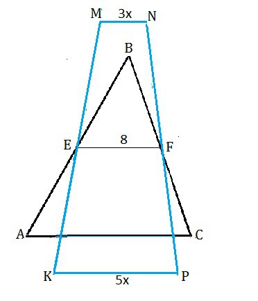 На рисунке кмнр трапеция вн параллельно км