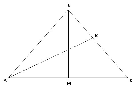 Медиана bm треугольника