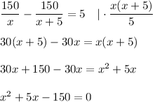 Изображение к ответу Пусть первая труба пропускает х л/мин воды, тогда вторая - (x+1) л/мин. Первая труба заполняет 150 литров за  минут, а вторая -  минут. Зная, что первая труба заполняет на 5 минут дольше чем вторая. Составим и решим уравнениеПо теореме Виета:           не удовлетворяет условию        л/мин воды пропускает первая труба.ОТВЕТ: 10 л/мин.