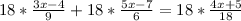 Изображение к ответу сокращаем6x-8+15x-21=4x+56x+15x-4x=5+8+2117x=34x=2
