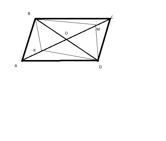 Дано;АВСD параллелограммОК=КА МО=МСДокажите что четырехугольник ВМDК является параллелограммом Загрузить png