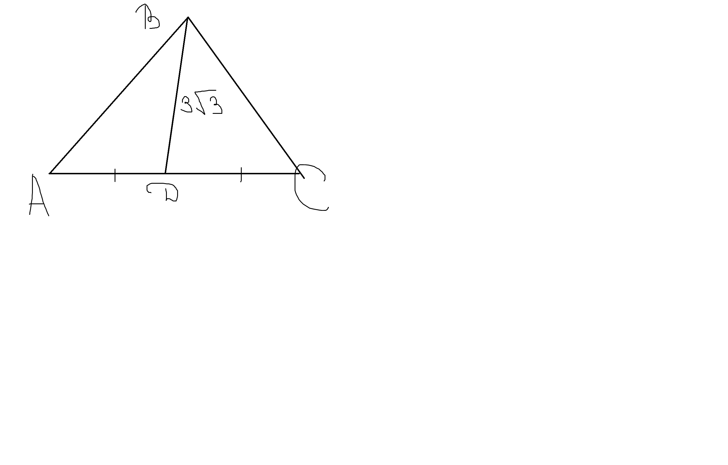 Медиана BD треугольника ABC равна 3√ 3 см и образует с основанием треугольника угол, равнй 60 градусам. Сторона AC равна 4 см. Найдите площадь треугольника.Загрузить png